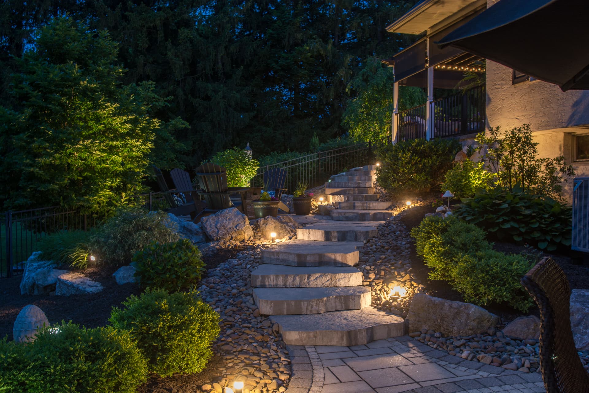 Gallery photos for Stunning Backyard Lighting Transformation in Bethlehem: Image #2