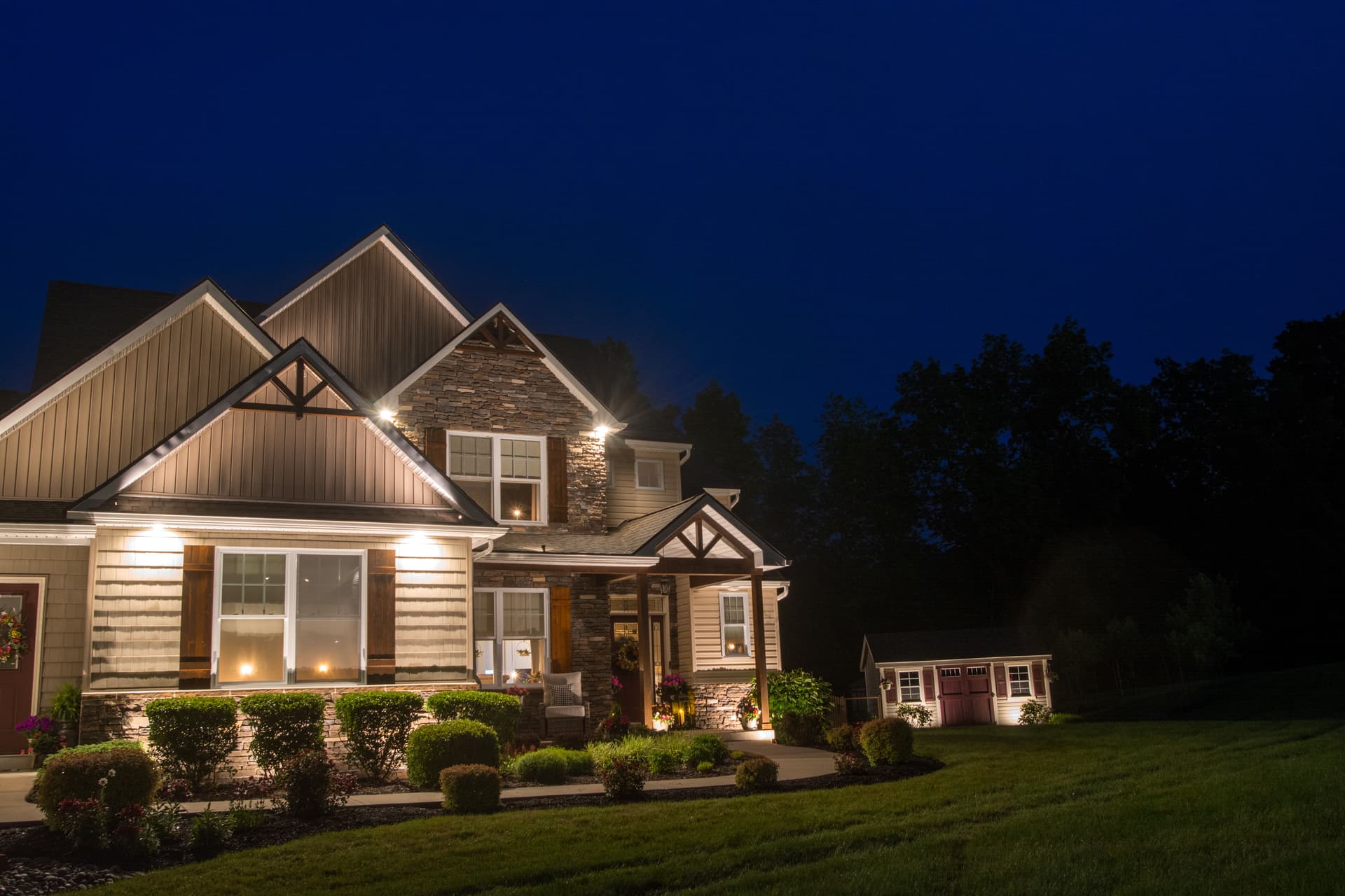 Gallery photos for Stunning Home & Landscape Lighting in Nazareth: Image #1