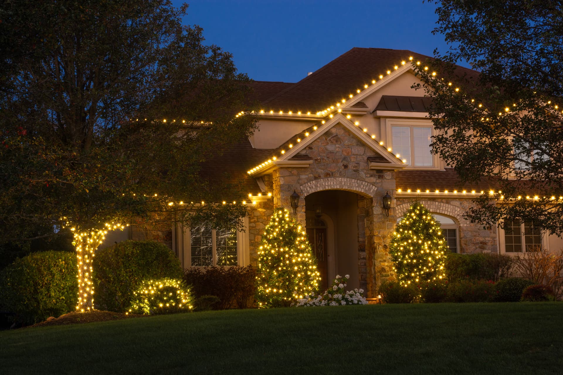 Christmas Lighting in Nazareth, PA